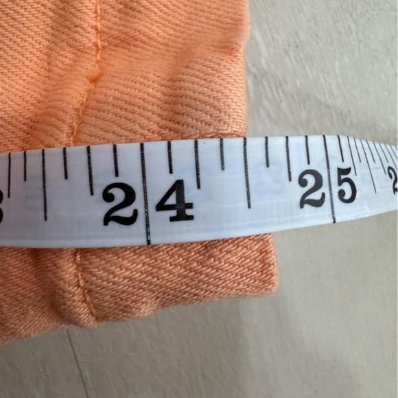 Anthropologie Pilcro The Kit High-Rise Crop Pants Jeans Peach Orange Women's 20W - Picture 14 of 14